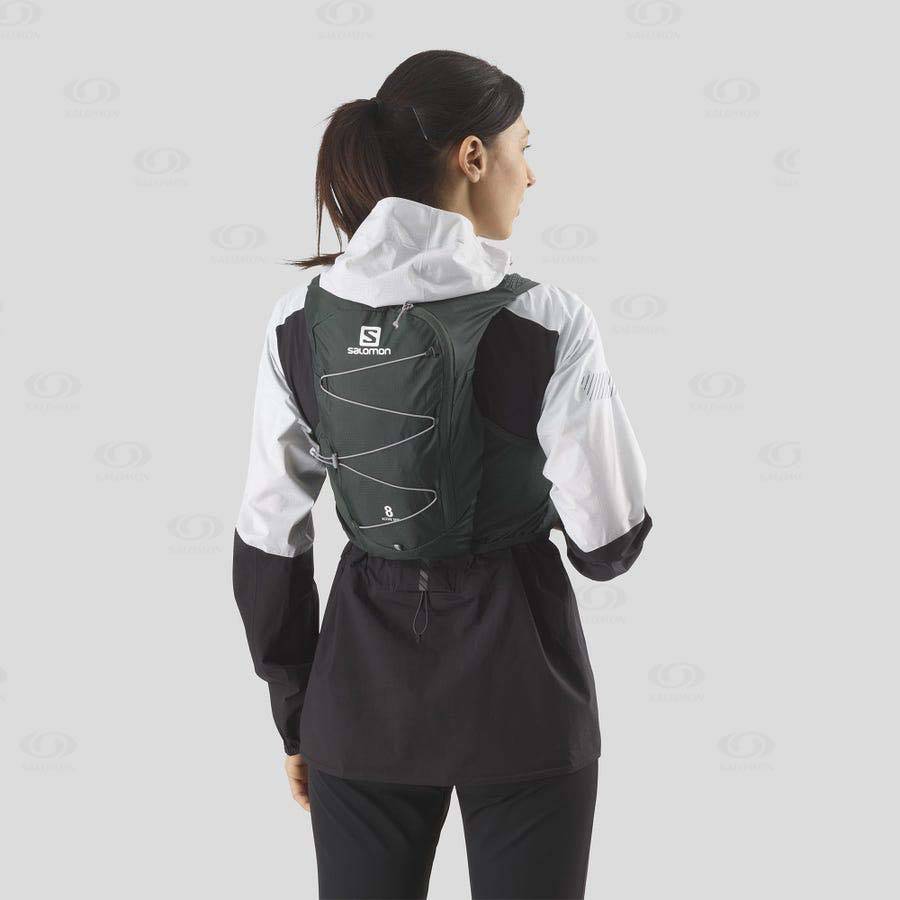 Dámské Běžecké Batohy Salomon ACTIVE SKIN 8 Olivy Zelené | CZ-L1284