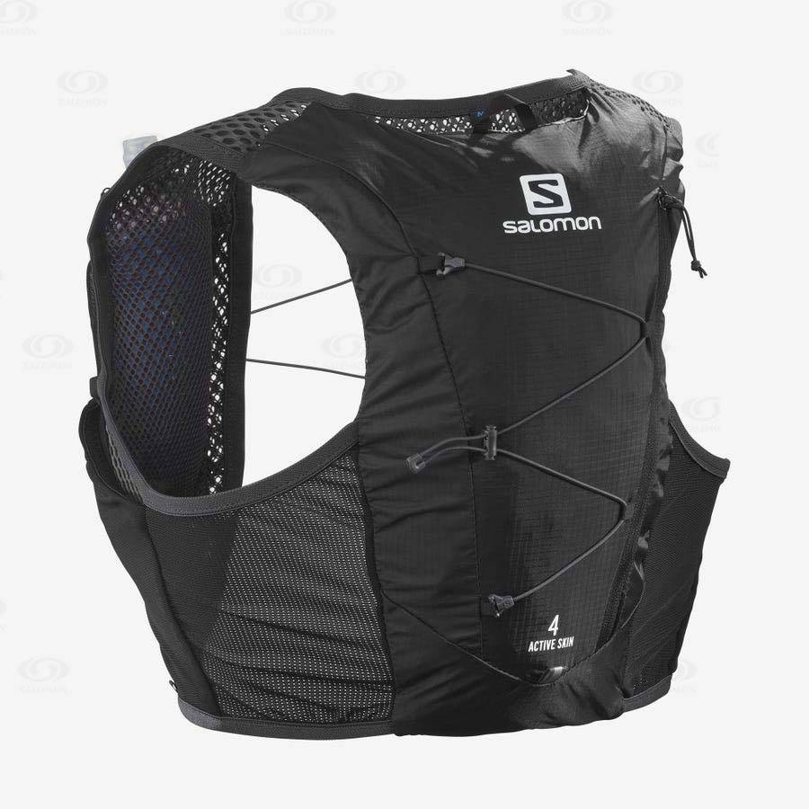 Dámské Běžecké Batohy Salomon ACTIVE SKIN 4 Černé | CZ-S1002