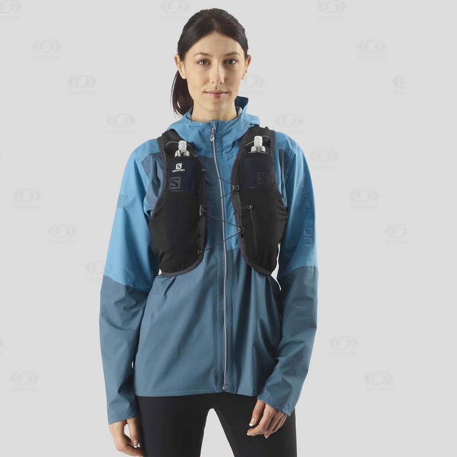 Dámské Běžecké Batohy Salomon ACTIVE SKIN 8 Černé | CZ-wL2586