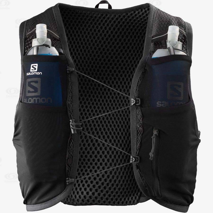 Dámské Běžecké Batohy Salomon ACTIVE SKIN 8 Černé | CZ-wL2586