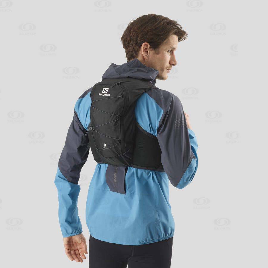 Dámské Běžecké Batohy Salomon ACTIVE SKIN 8 Černé | CZ-wL2586