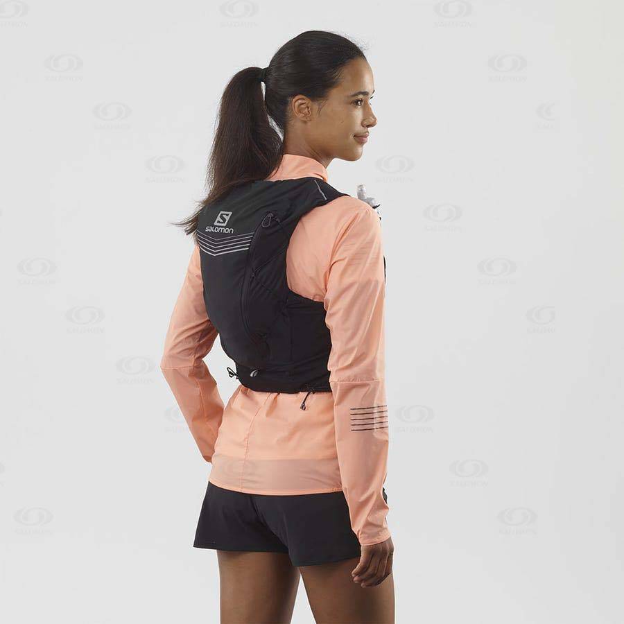 Dámské Běžecké Batohy Salomon ADV SKIN 12 Černé | CZ-M2294