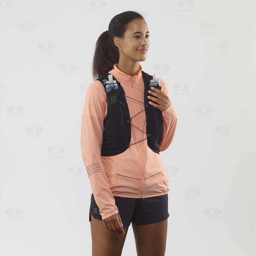 Dámské Běžecké Batohy Salomon ADV SKIN 12 Černé | CZ-M2294