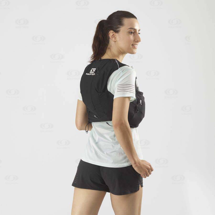 Dámské Běžecké Batohy Salomon ADV SKIN 8 Černé | CZ-S2199