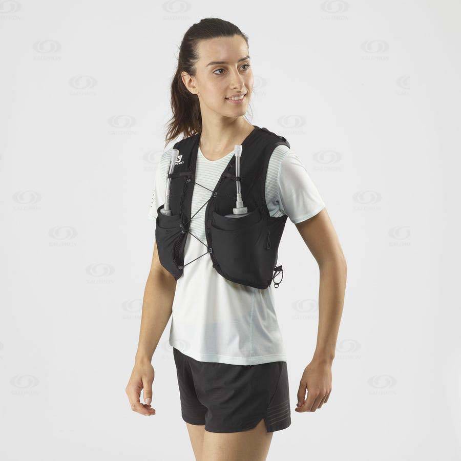 Dámské Běžecké Batohy Salomon ADV SKIN 8 Černé | CZ-S2199