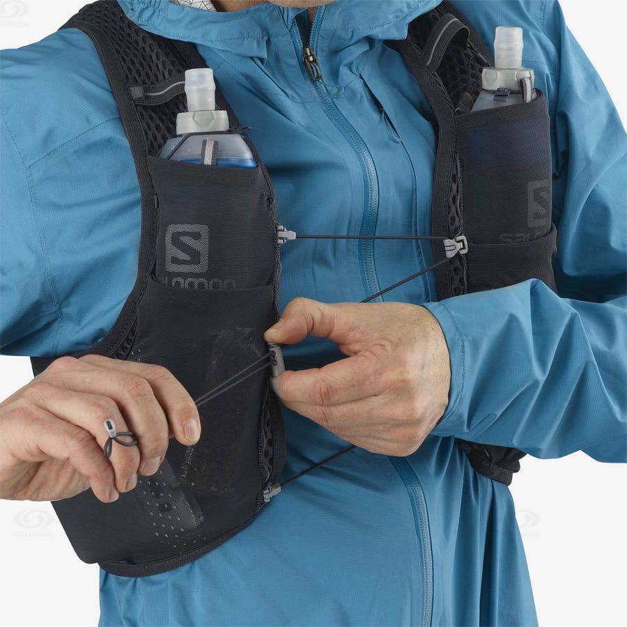 Dámské Běžecké Batohy Salomon NOCTURN ACTIVE SKIN 4 Černé | CZ-O1791