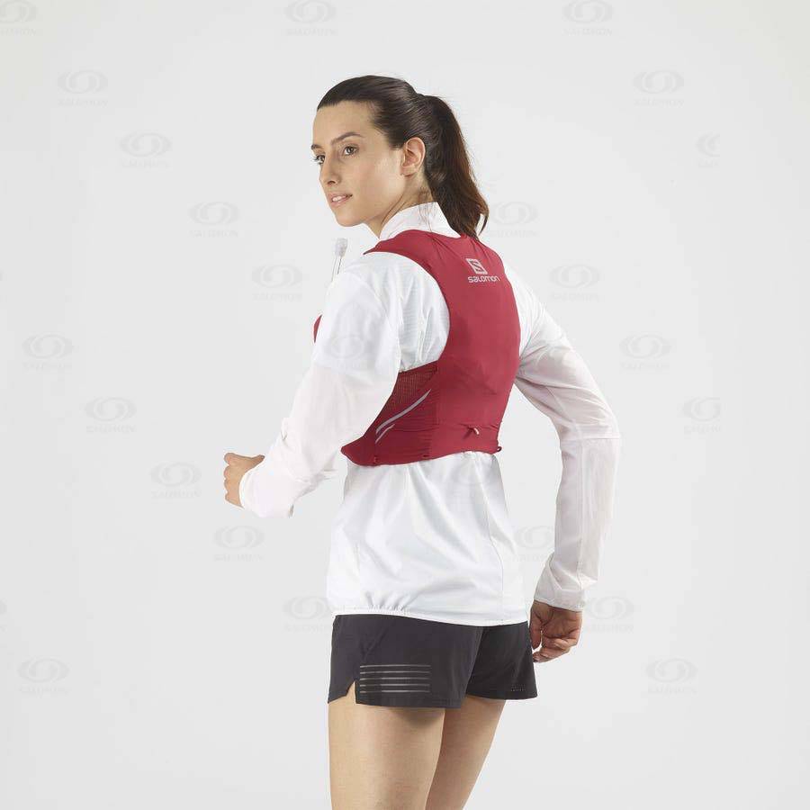 Dámské Běžecké Batohy Salomon SENSE PRO 5 Červené | CZ-O2414