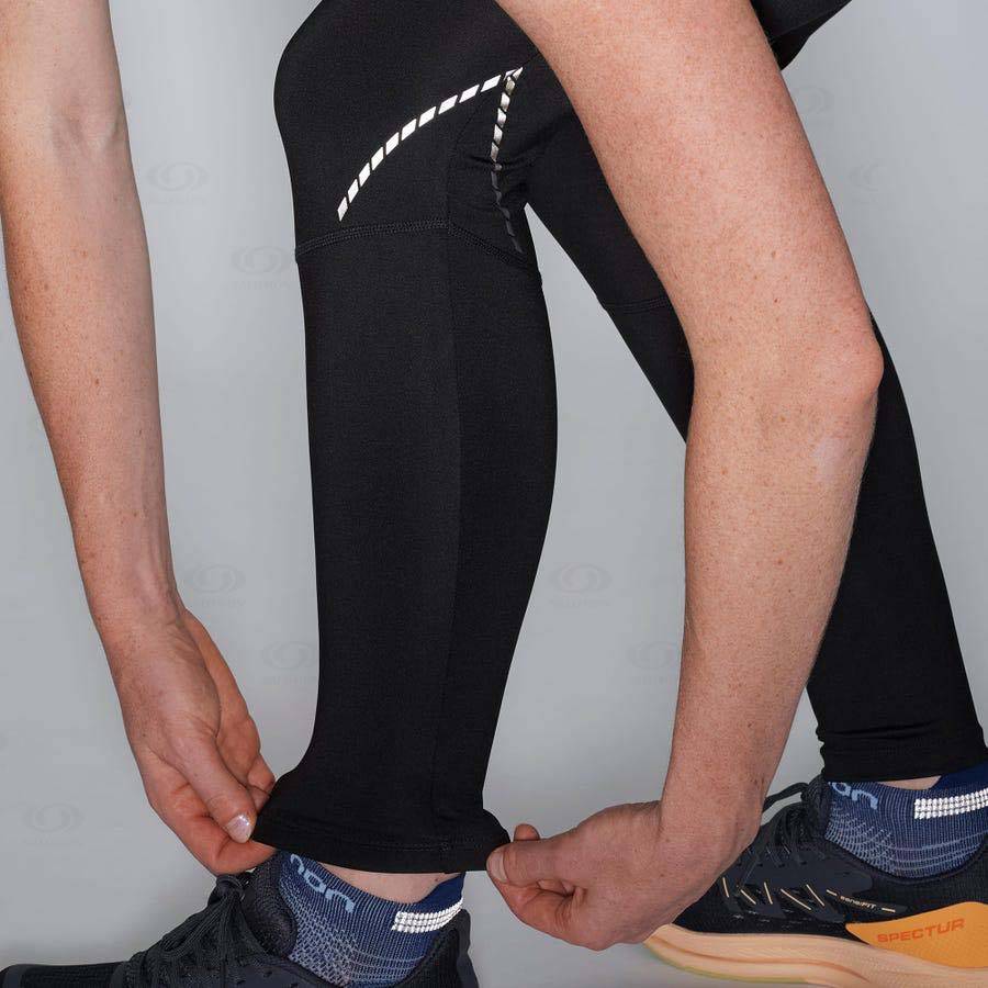 Dámské Běžecké Tighty Salomon CROSS RUN 28'' Černé | CZ-A1535