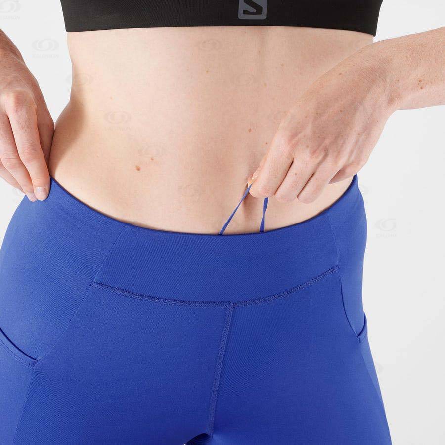 Dámské Běžecké Tighty Salomon CROSS RUN 28'' Blankyt | CZ-O1574