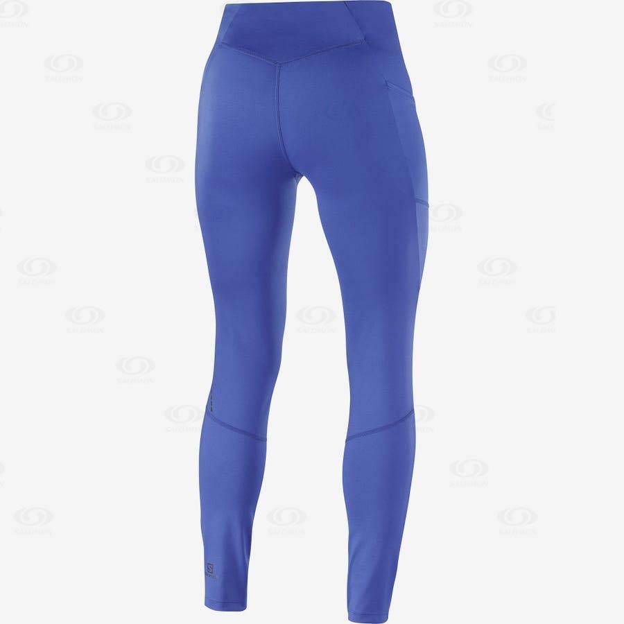 Dámské Běžecké Tighty Salomon CROSS RUN 28'' Blankyt | CZ-O1574