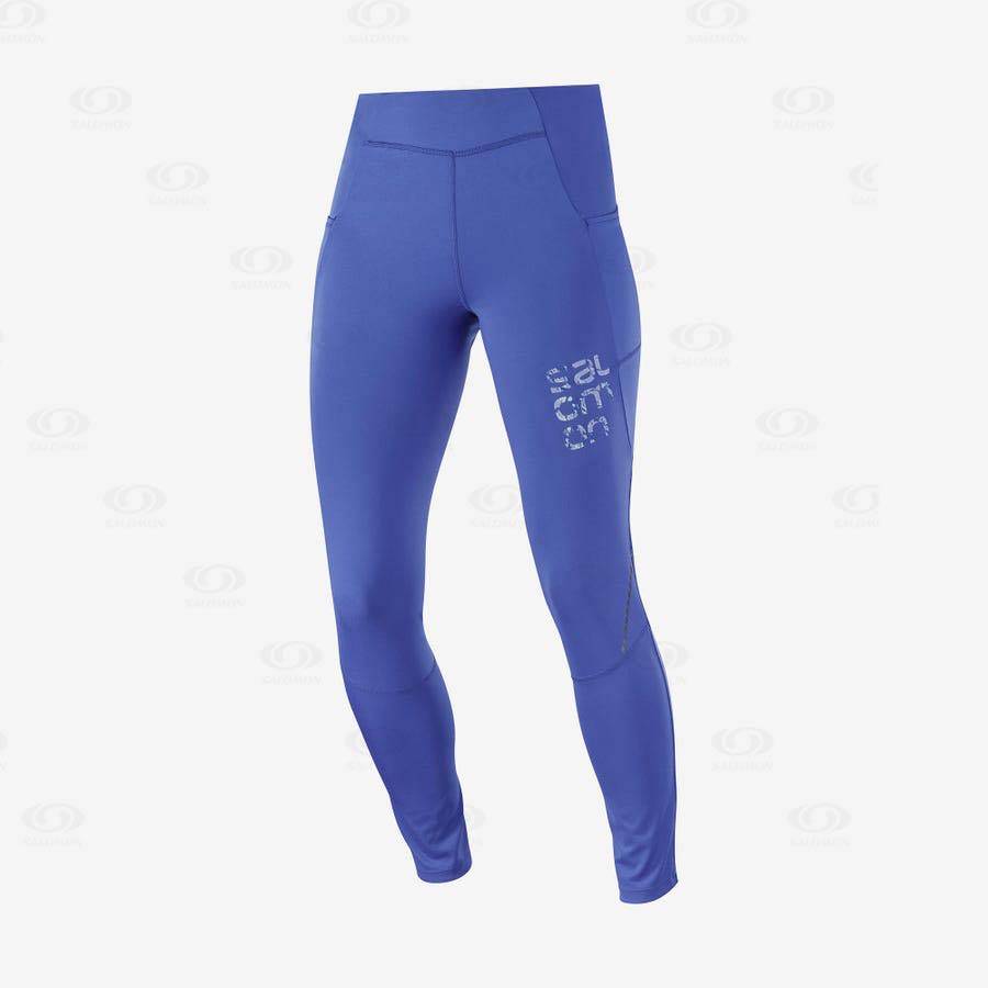 Dámské Běžecké Tighty Salomon CROSS RUN 28\'\' Blankyt | CZ-O1574