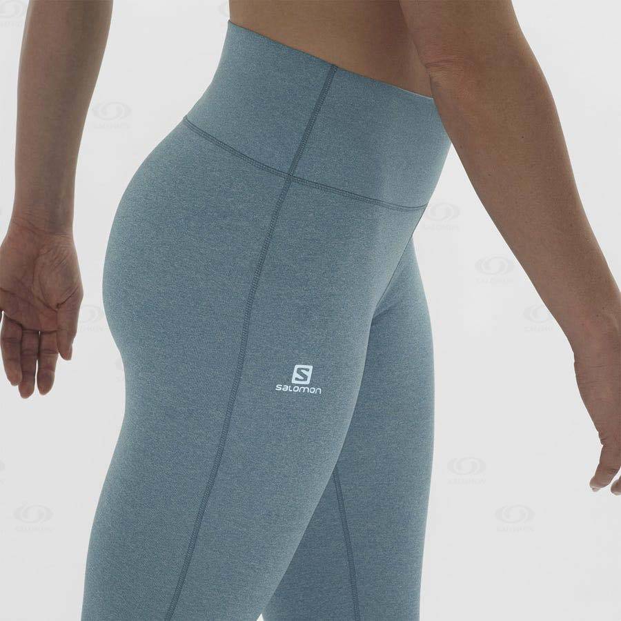 Dámské Běžecké Tighty Salomon ESSENTIAL WARM Blankyt | CZ-O2076