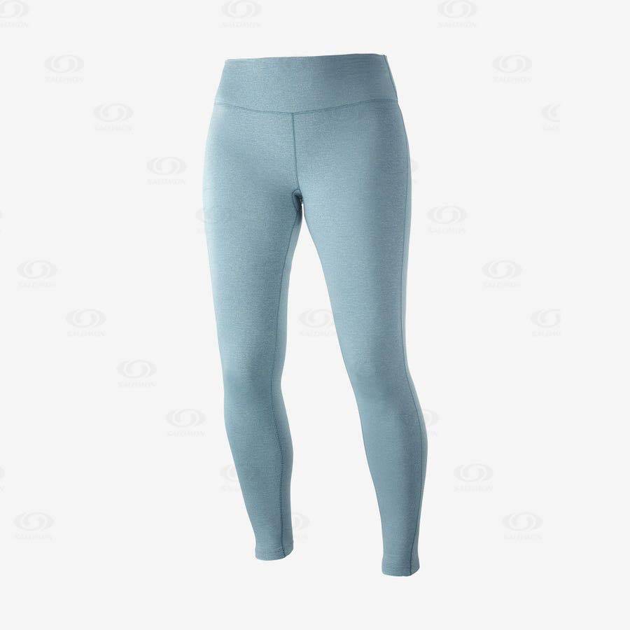 Dámské Běžecké Tighty Salomon ESSENTIAL WARM Blankyt | CZ-O2076