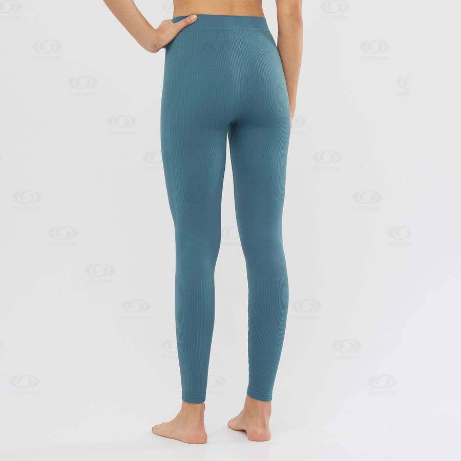 Dámské Běžecké Tighty Salomon ESSENTIAL SEAMLESS Blankyt | CZ-S2241