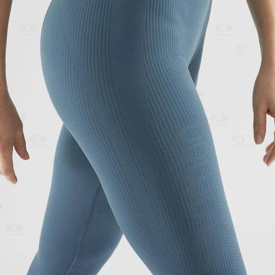 Dámské Běžecké Tighty Salomon ESSENTIAL SEAMLESS Blankyt | CZ-S2241