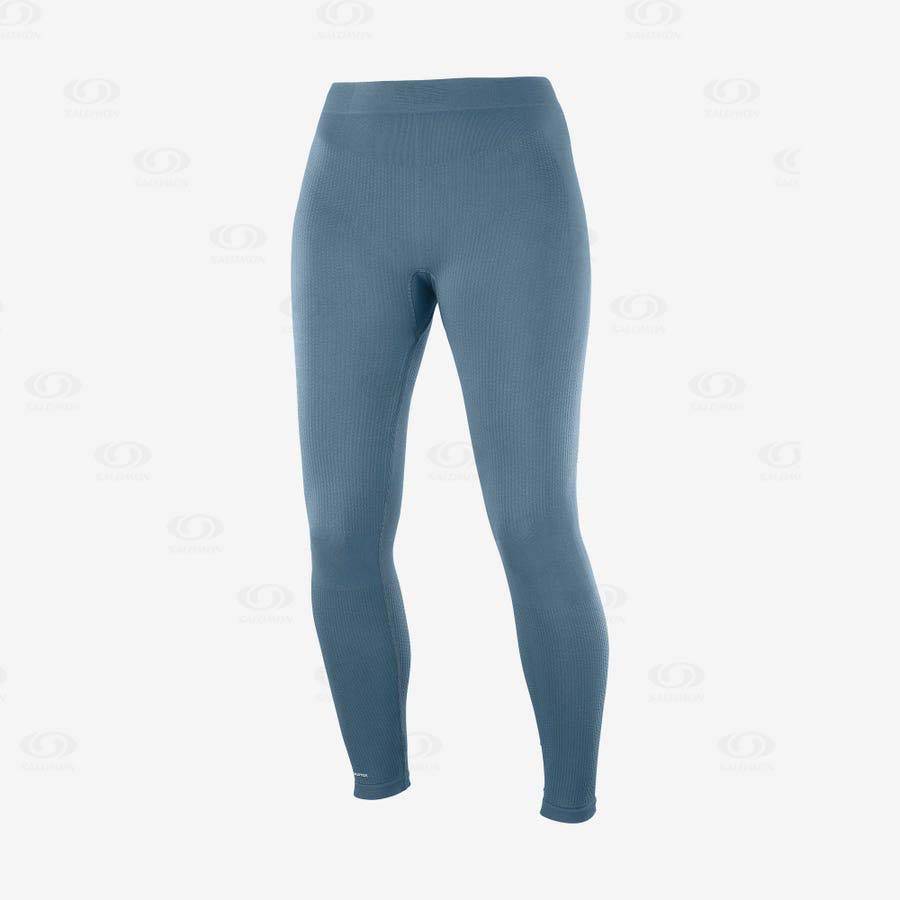 Dámské Běžecké Tighty Salomon ESSENTIAL SEAMLESS Blankyt | CZ-S2241