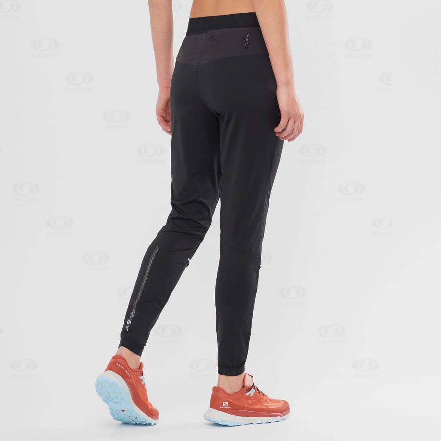 Dámské Běžecké Tighty Salomon LIGHT SHELL Černé | CZ-L2418
