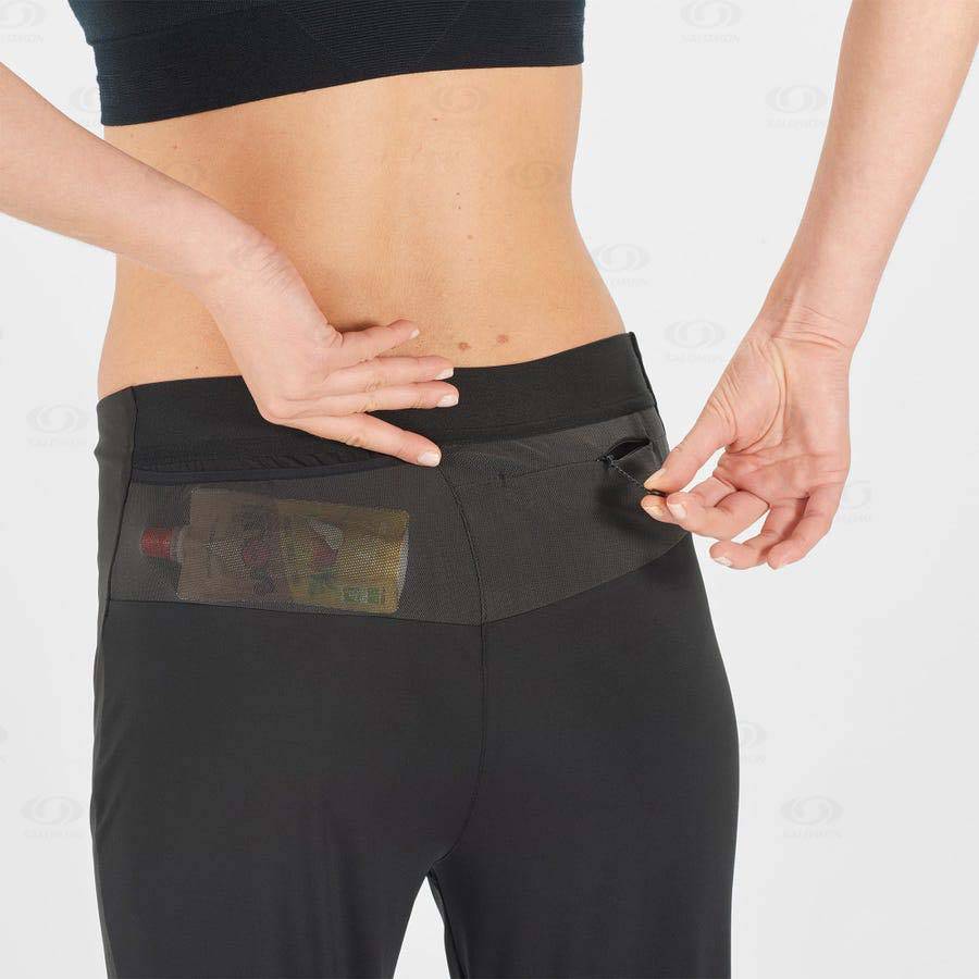 Dámské Běžecké Tighty Salomon LIGHT SHELL Černé | CZ-L2418