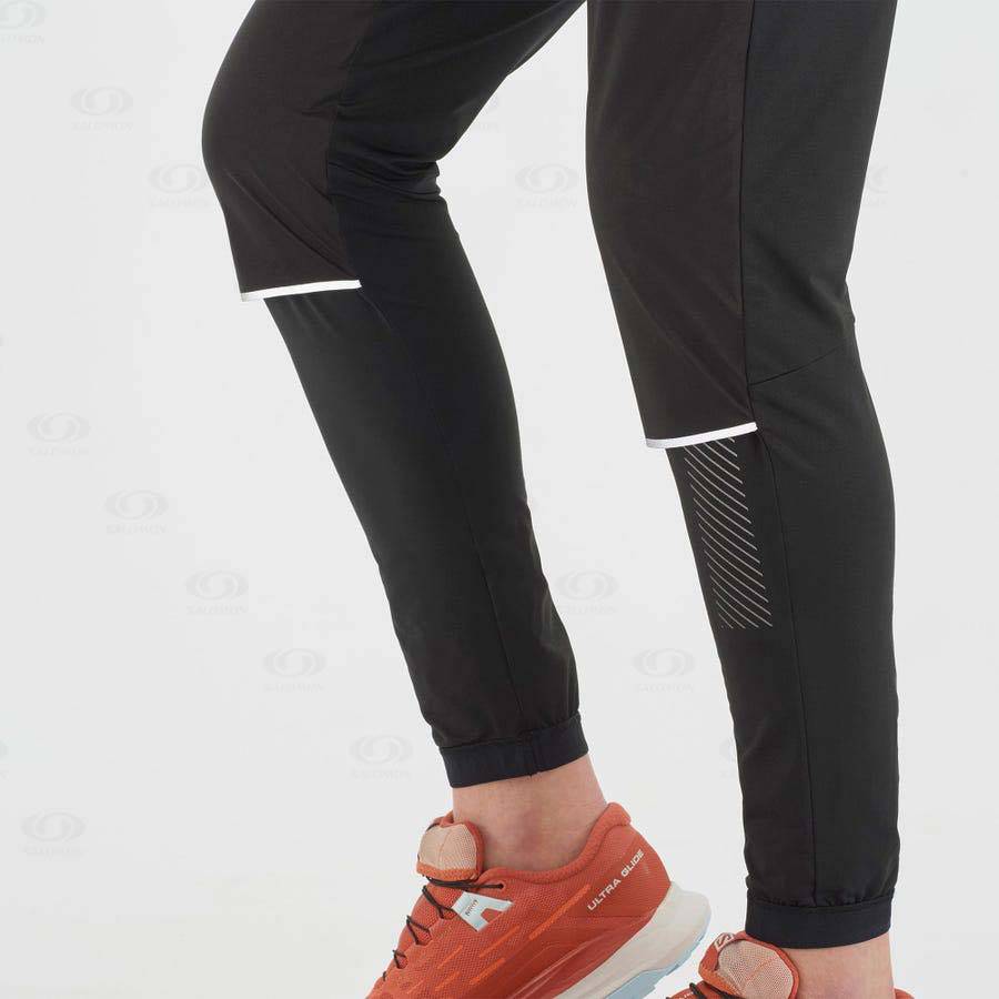 Dámské Běžecké Tighty Salomon LIGHT SHELL Černé | CZ-L2418