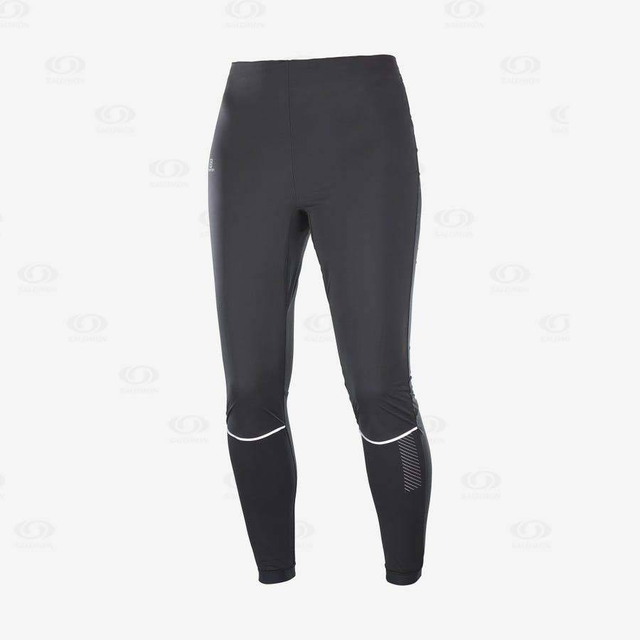 Dámské Běžecké Tighty Salomon LIGHT SHELL Černé | CZ-L2418