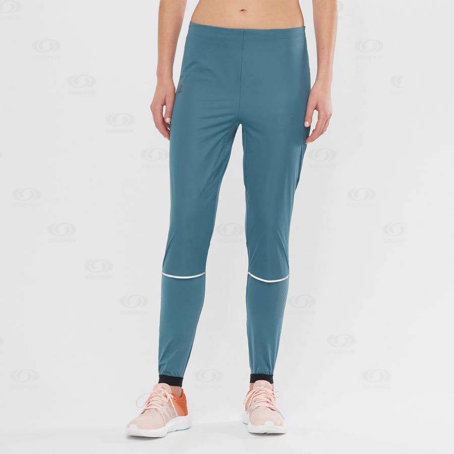 Dámské Běžecké Tighty Salomon LIGHT SHELL Blankyt | CZ-O1278