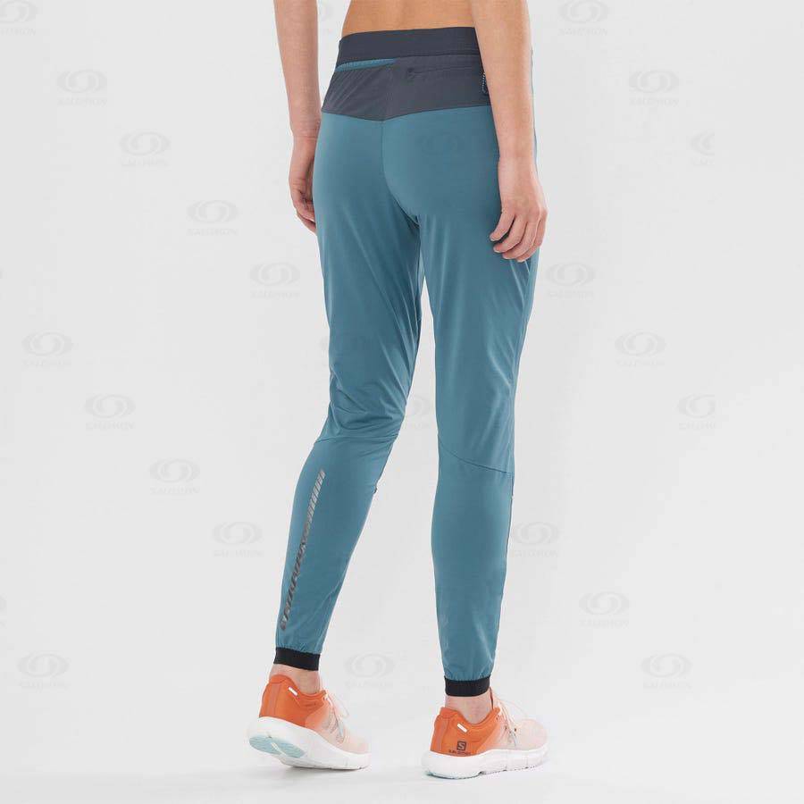 Dámské Běžecké Tighty Salomon LIGHT SHELL Blankyt | CZ-O1278