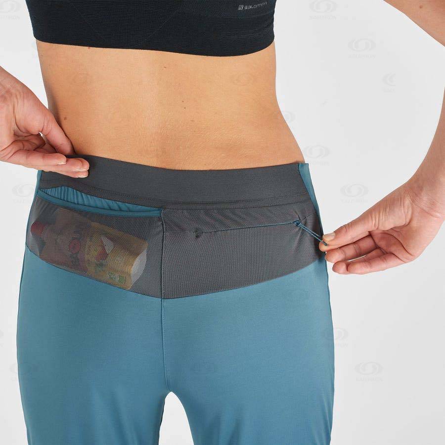 Dámské Běžecké Tighty Salomon LIGHT SHELL Blankyt | CZ-O1278