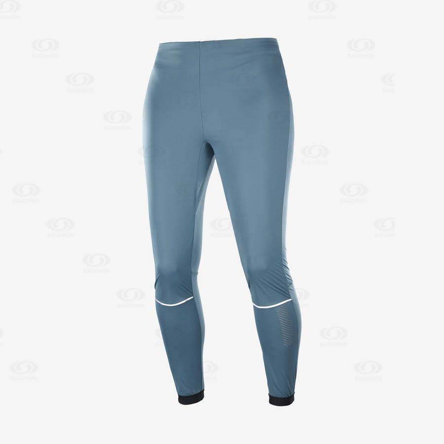 Dámské Běžecké Tighty Salomon LIGHT SHELL Blankyt | CZ-O1278