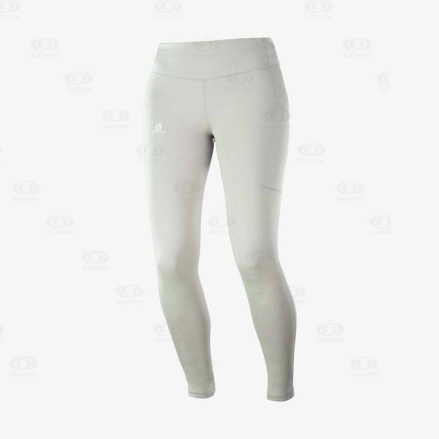 Dámské Běžecké Tighty Salomon OUTLINE Bílé | CZ-N1309