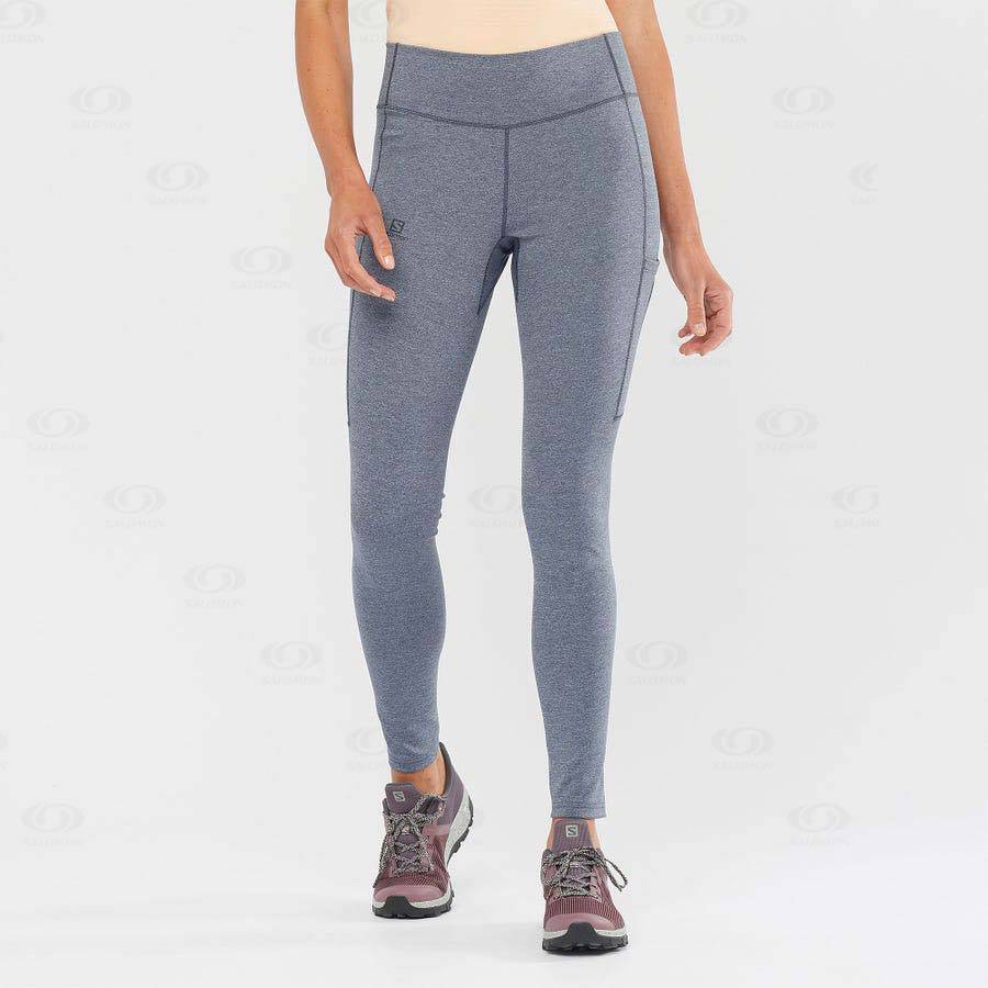 Dámské Běžecké Tighty Salomon OUTLINE Šedé | CZ-W1410