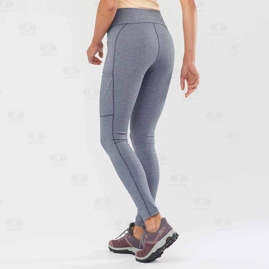 Dámské Běžecké Tighty Salomon OUTLINE Šedé | CZ-W1410