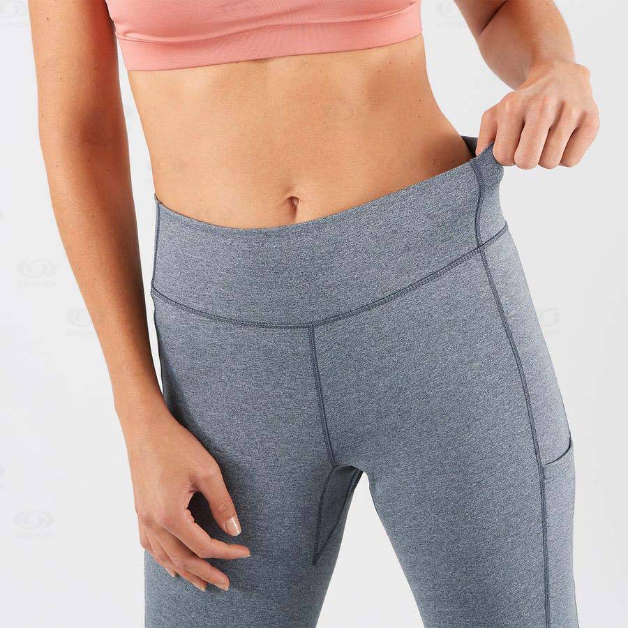 Dámské Běžecké Tighty Salomon OUTLINE Šedé | CZ-W1410