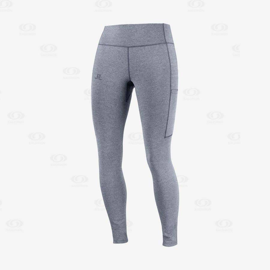Dámské Běžecké Tighty Salomon OUTLINE Šedé | CZ-W1410