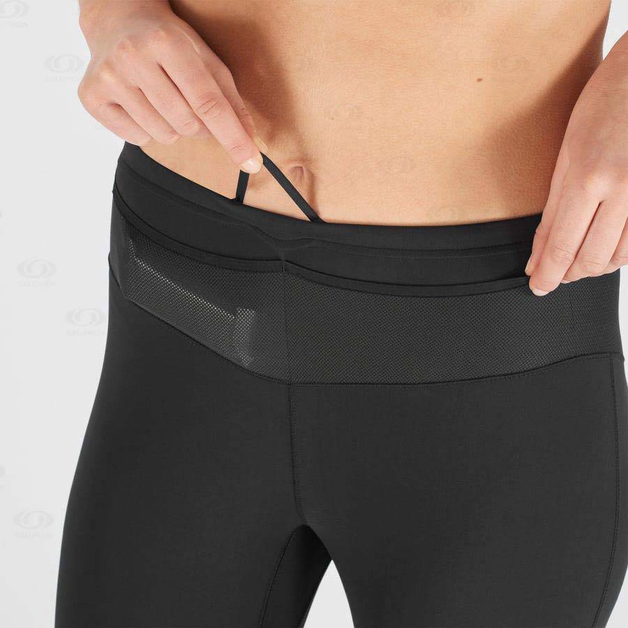 Dámské Běžecké Tighty Salomon XA WARM Černé Černé | CZ-N1778