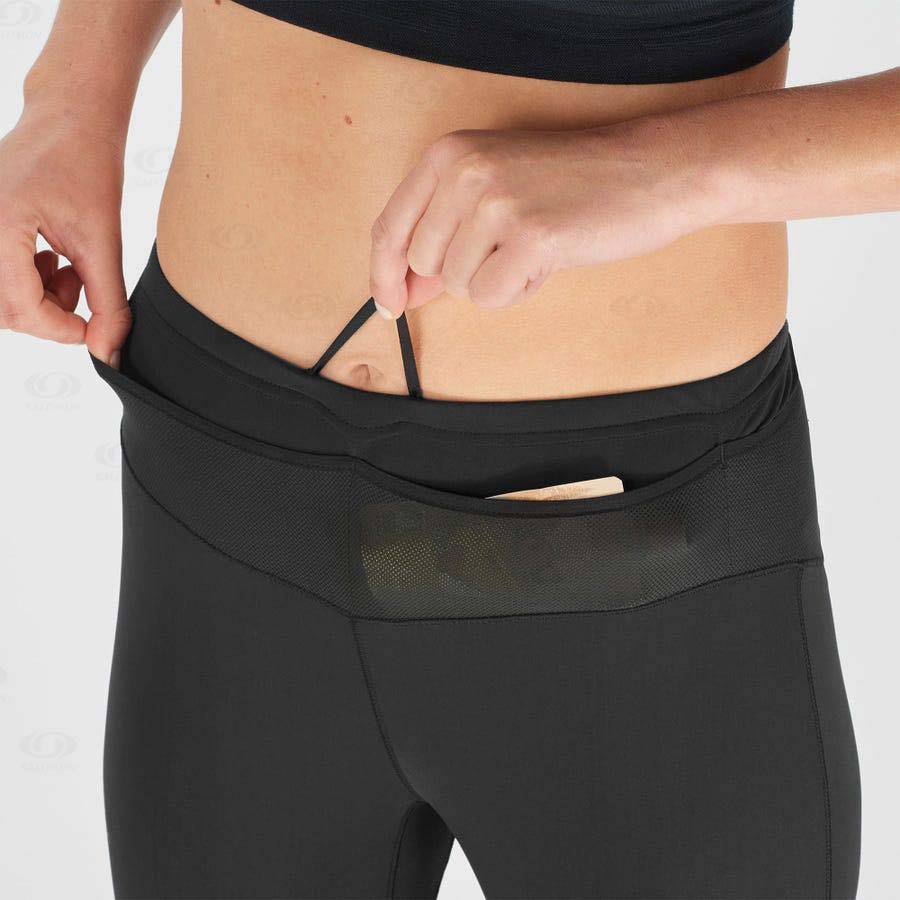 Dámské Běžecké Tighty Salomon XA WARM Černé | CZ-S2269