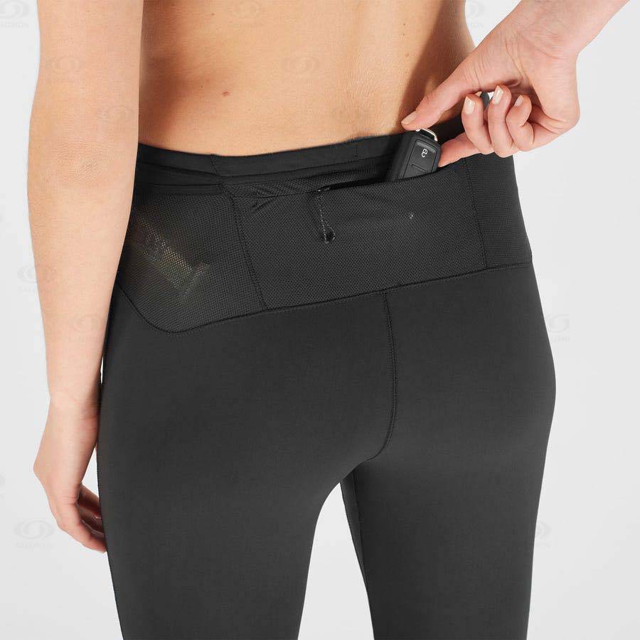 Dámské Běžecké Tighty Salomon XA WARM Černé | CZ-S2269