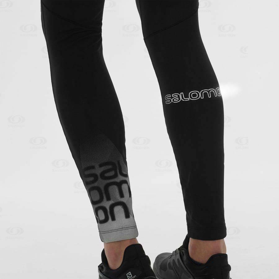 Dámské Běžecké Tighty Salomon XA WARM Černé | CZ-S2269