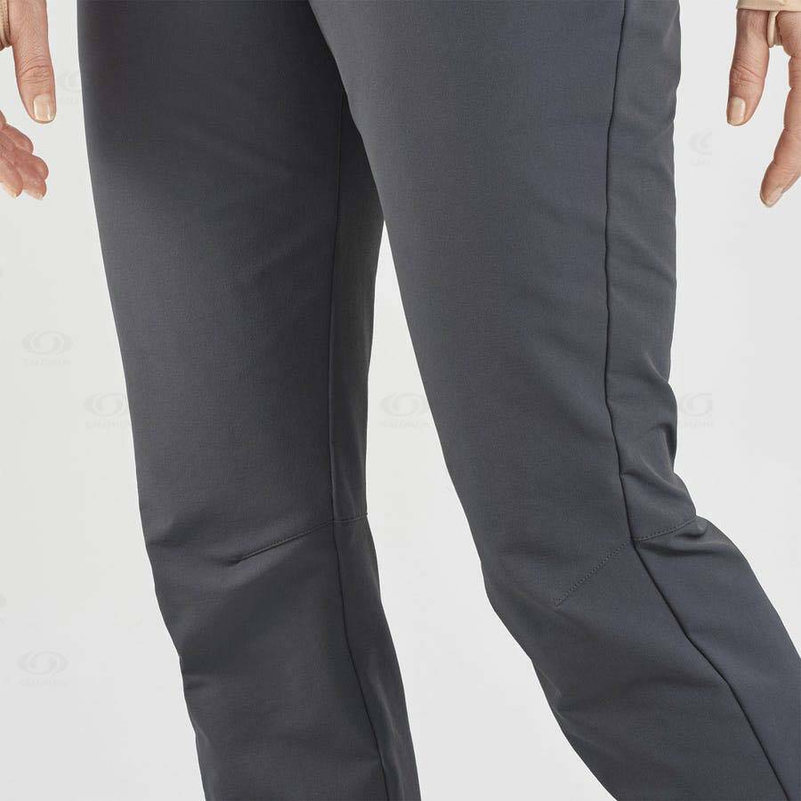 Dámské Kalhoty Salomon WAYFARER STRAIGHT WARM Šedé | CZ-L2460