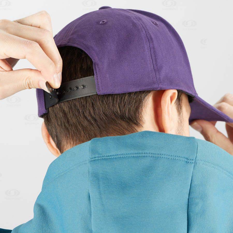 Dámské Klobouky Salomon LOGO Fialové | CZ-S1212