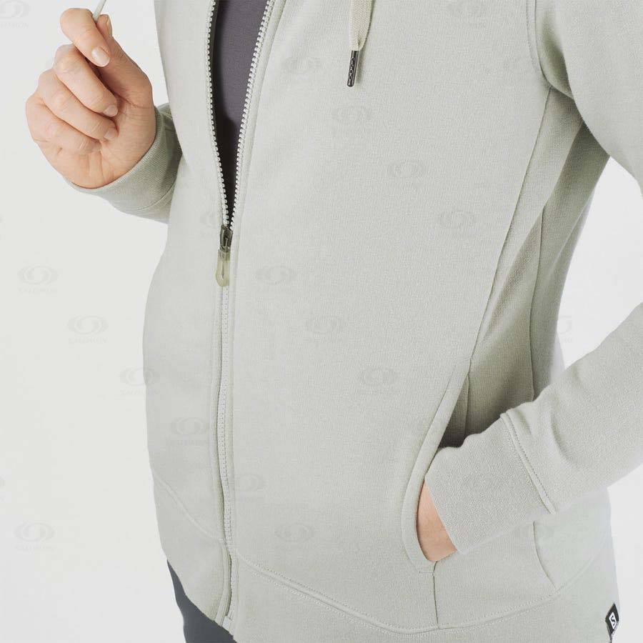 Dámské Mikiny S Kapucí Salomon ESSENTIAL WARM SALOMON Béžový | CZ-A1542