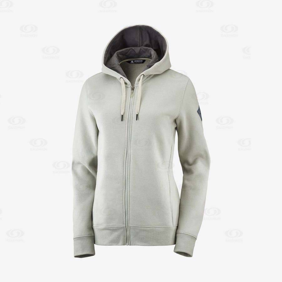 Dámské Mikiny S Kapucí Salomon ESSENTIAL WARM SALOMON Béžový | CZ-A1542