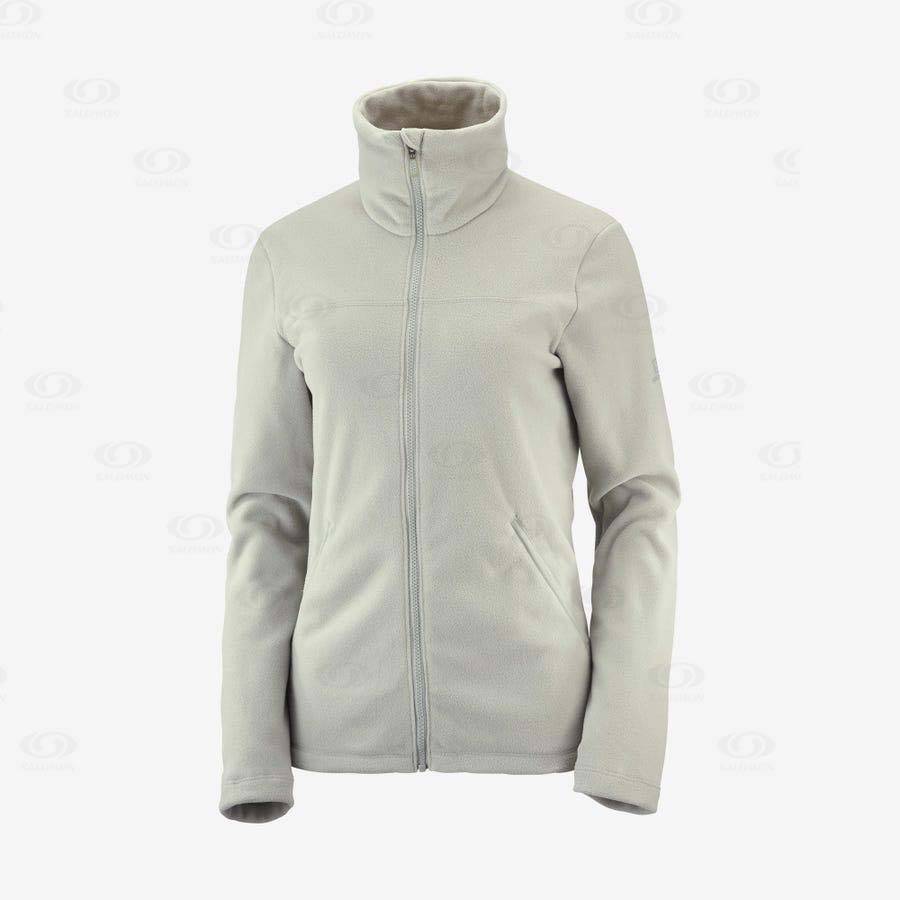 Dámské Mikiny S Kapucí Salomon ESSENTIAL COSY FLEECE Béžový | CZ-A1969