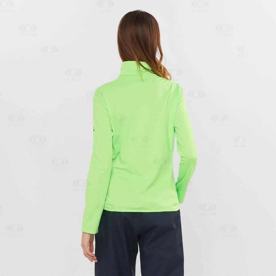 Dámské Mikiny S Kapucí Salomon ESSENTIAL LIGHTWARM Mátově Zelená | CZ-L1277