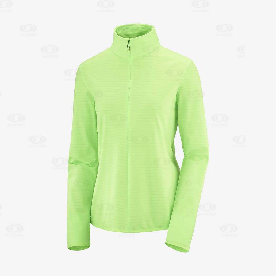 Dámské Mikiny S Kapucí Salomon ESSENTIAL LIGHTWARM Mátově Zelená | CZ-L1277