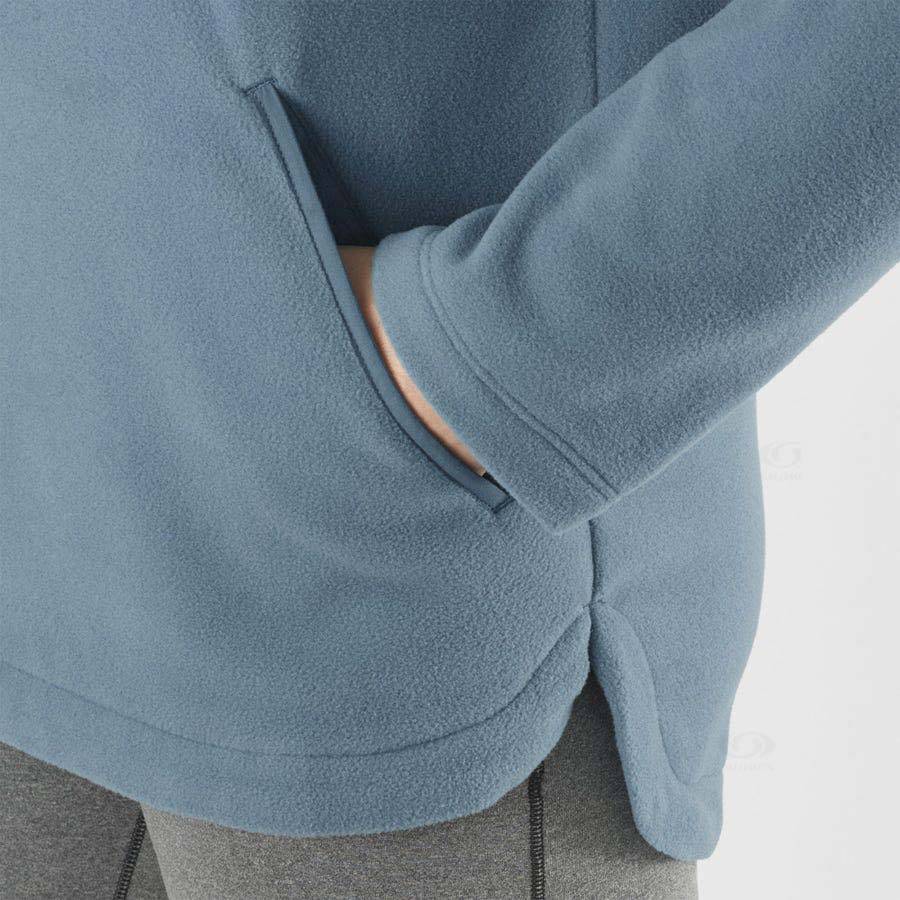 Dámské Mikiny S Kapucí Salomon ESSENTIAL COSY FLEECE Blankyt | CZ-M1083