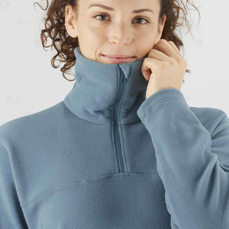 Dámské Mikiny S Kapucí Salomon ESSENTIAL COSY FLEECE Blankyt | CZ-M1083