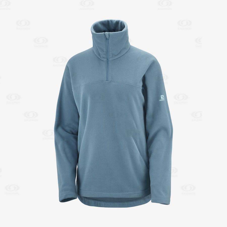 Dámské Mikiny S Kapucí Salomon ESSENTIAL COSY FLEECE Blankyt | CZ-M1083