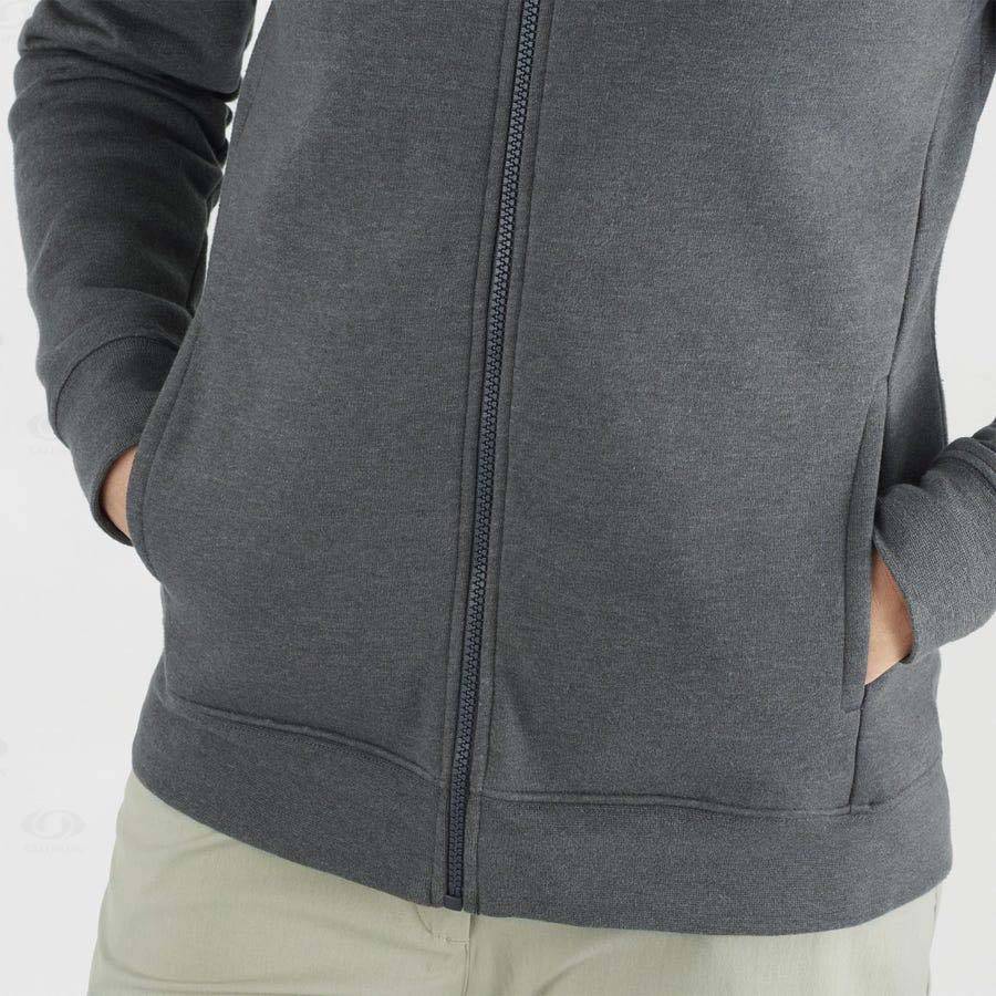 Dámské Mikiny S Kapucí Salomon ESSENTIAL WARM SALOMON Šedé | CZ-M1874