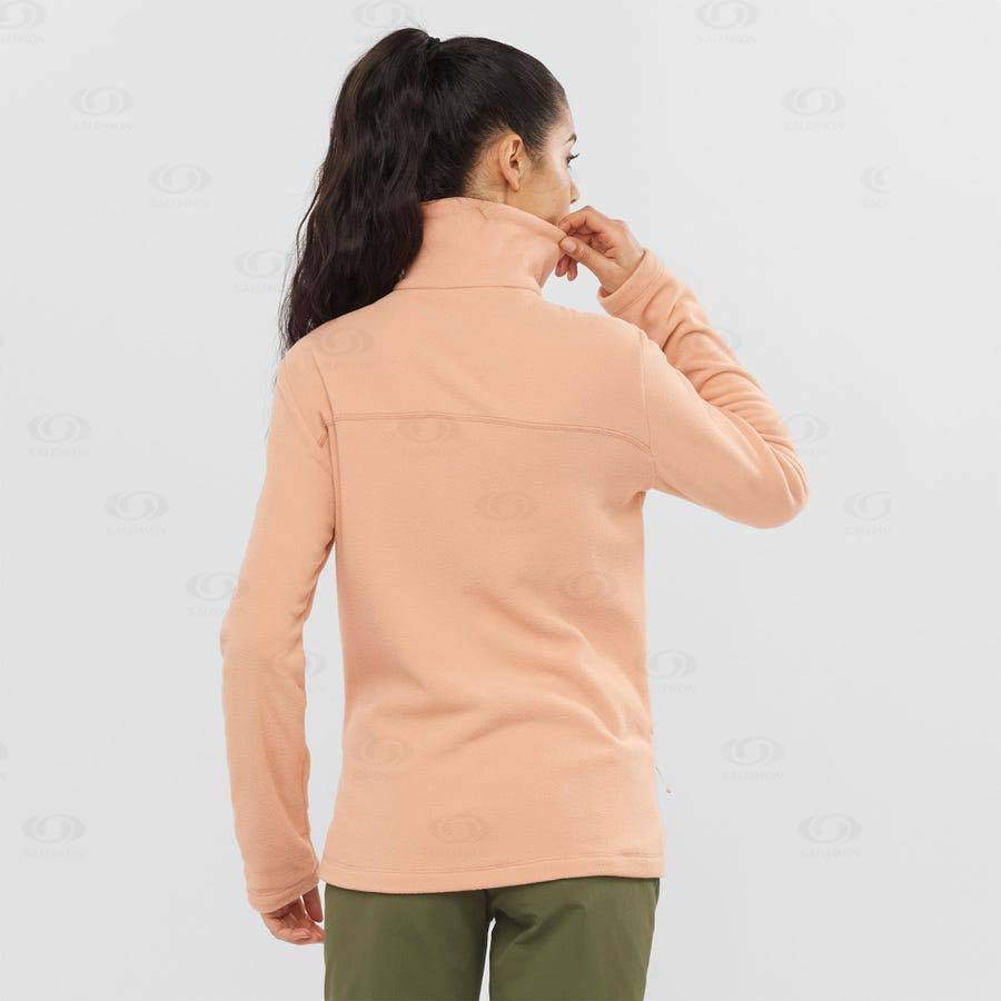 Dámské Mikiny S Kapucí Salomon ESSENTIAL COSY FLEECE Růžové | CZ-N1246