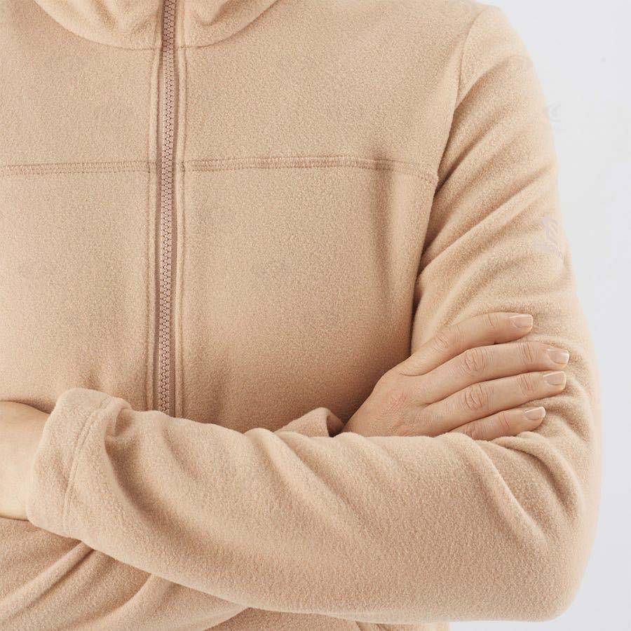 Dámské Mikiny S Kapucí Salomon ESSENTIAL COSY FLEECE Růžové | CZ-N1246